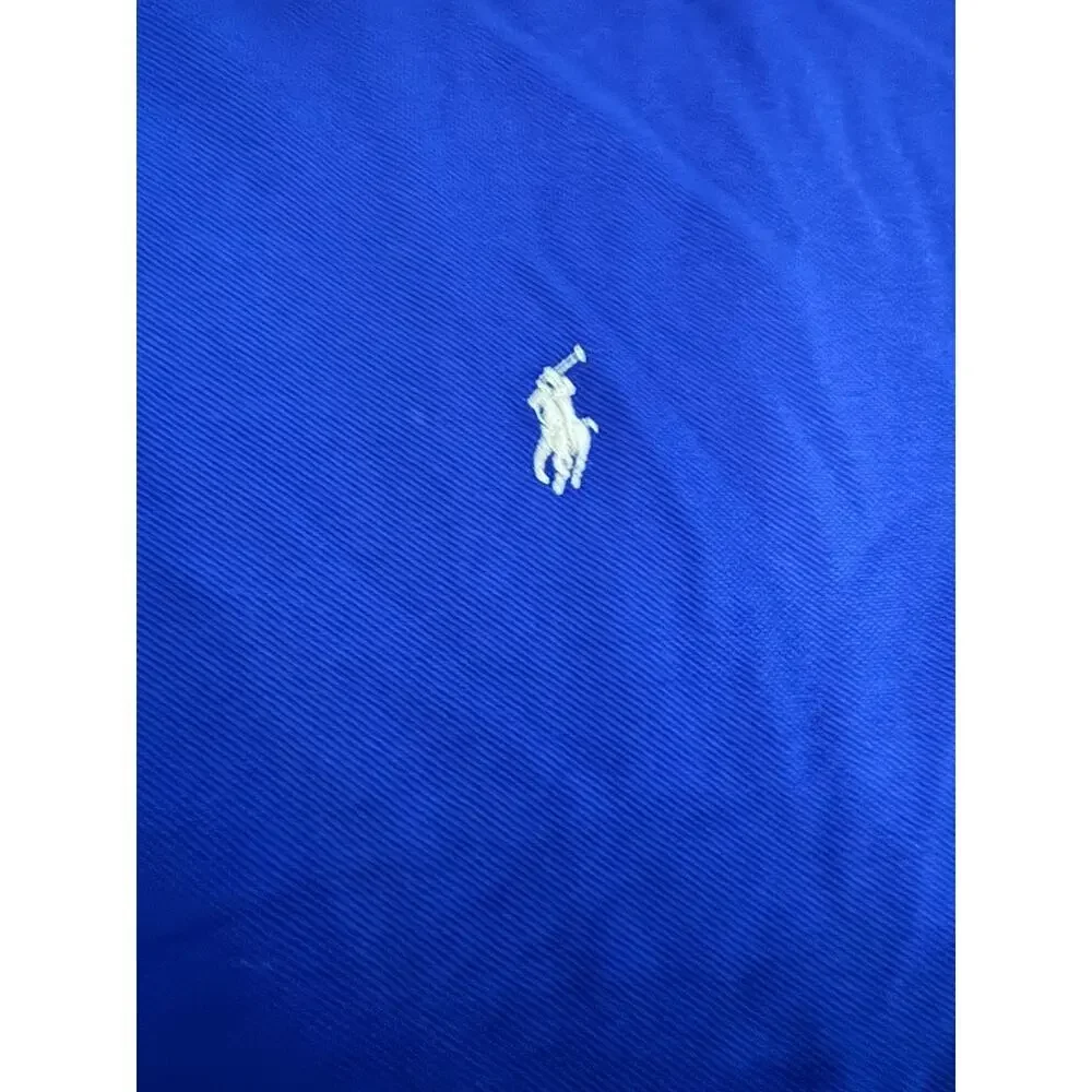Polo Ralph Lauren Mesh Polo Shirt 4XB Big & Tall Long Sleeve Pony Blue NEW